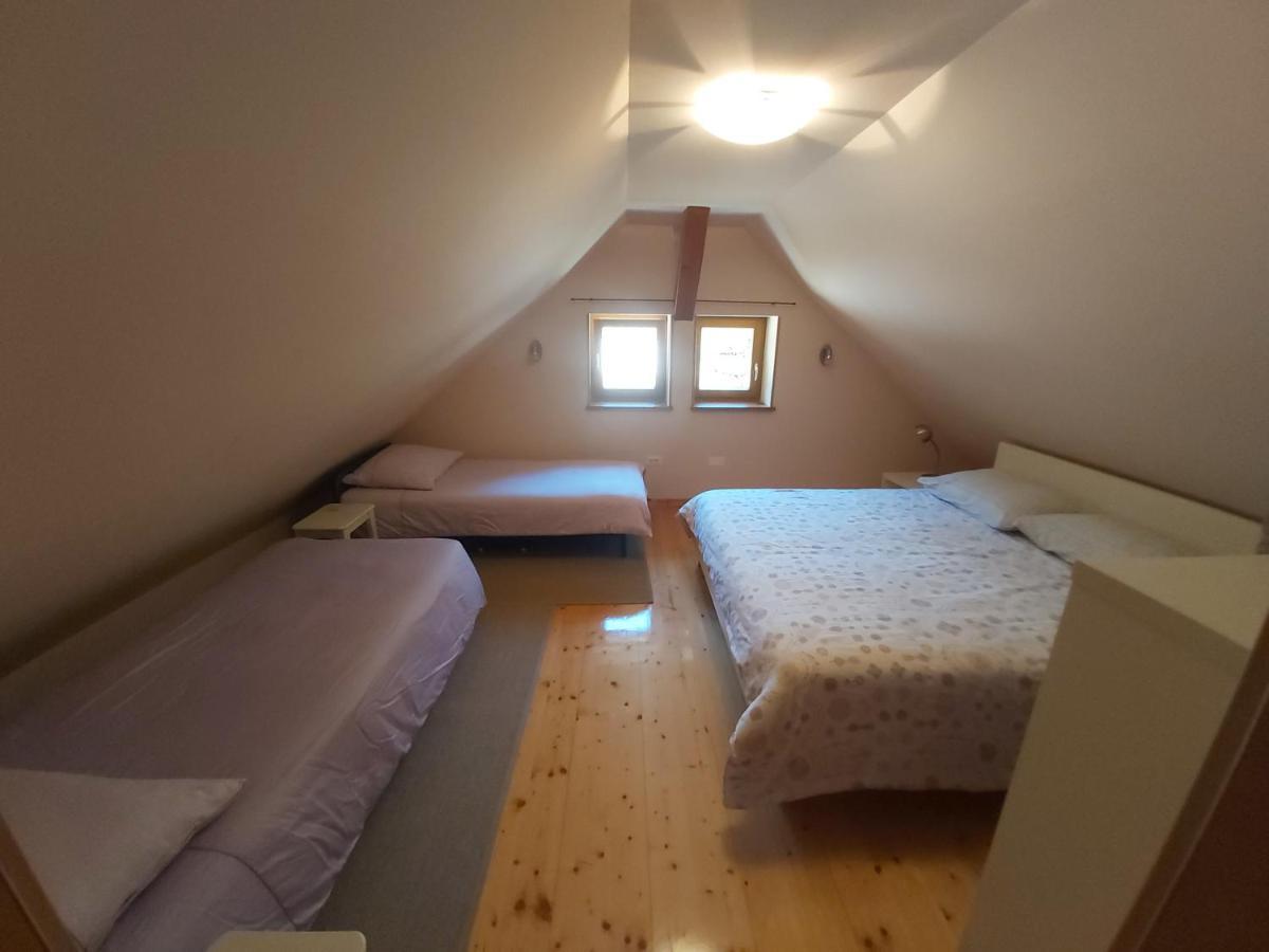 Pocitniska Hisa Pri Kustrcu Apartment Grahovo ob Baci Bagian luar foto
